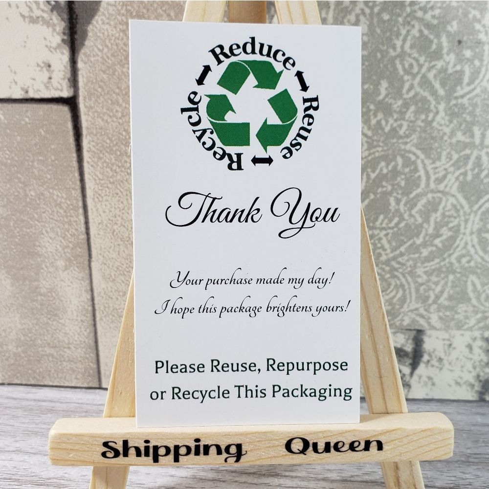 8/$20 Poshmark Thank You Cards Reduce Reuse Recycle